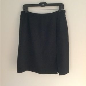 3/$20 Black wrap look skirt with front slit
